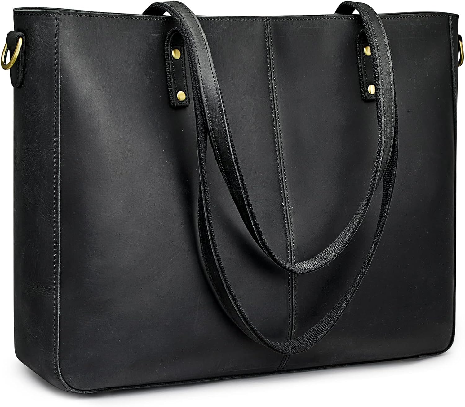 S-ZONE Genuine Leather Shoulder Tote Bag for Women Large Handbag Work Purse | Genuine Leather, Shoulder, Large, Work