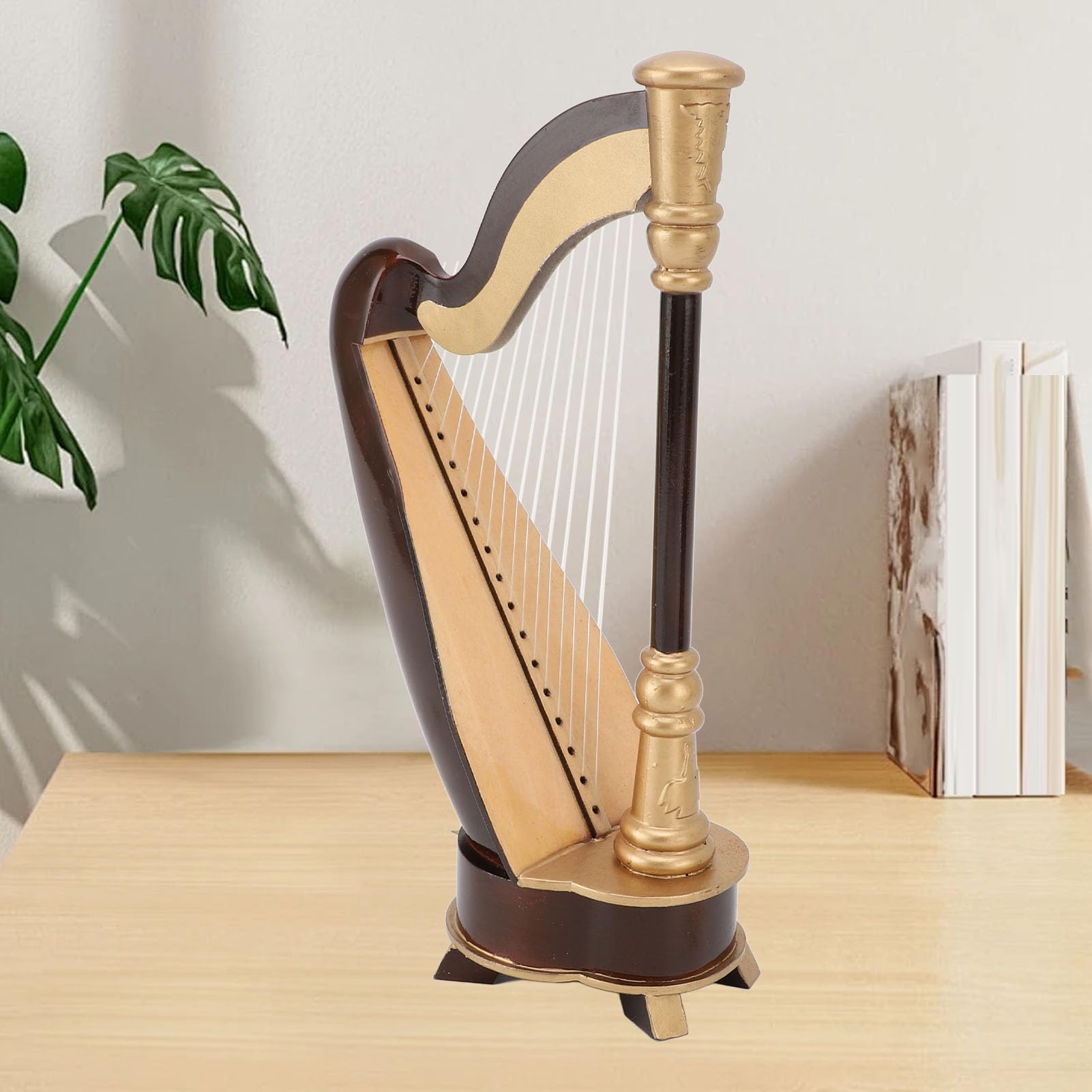 Modello Arpa in Miniatura con un Know-how Squisito per la Decorazione dell'Ufficio, Replica Mini Arpa di 25 Cm per gli Amanti della Musica e Collezionisti