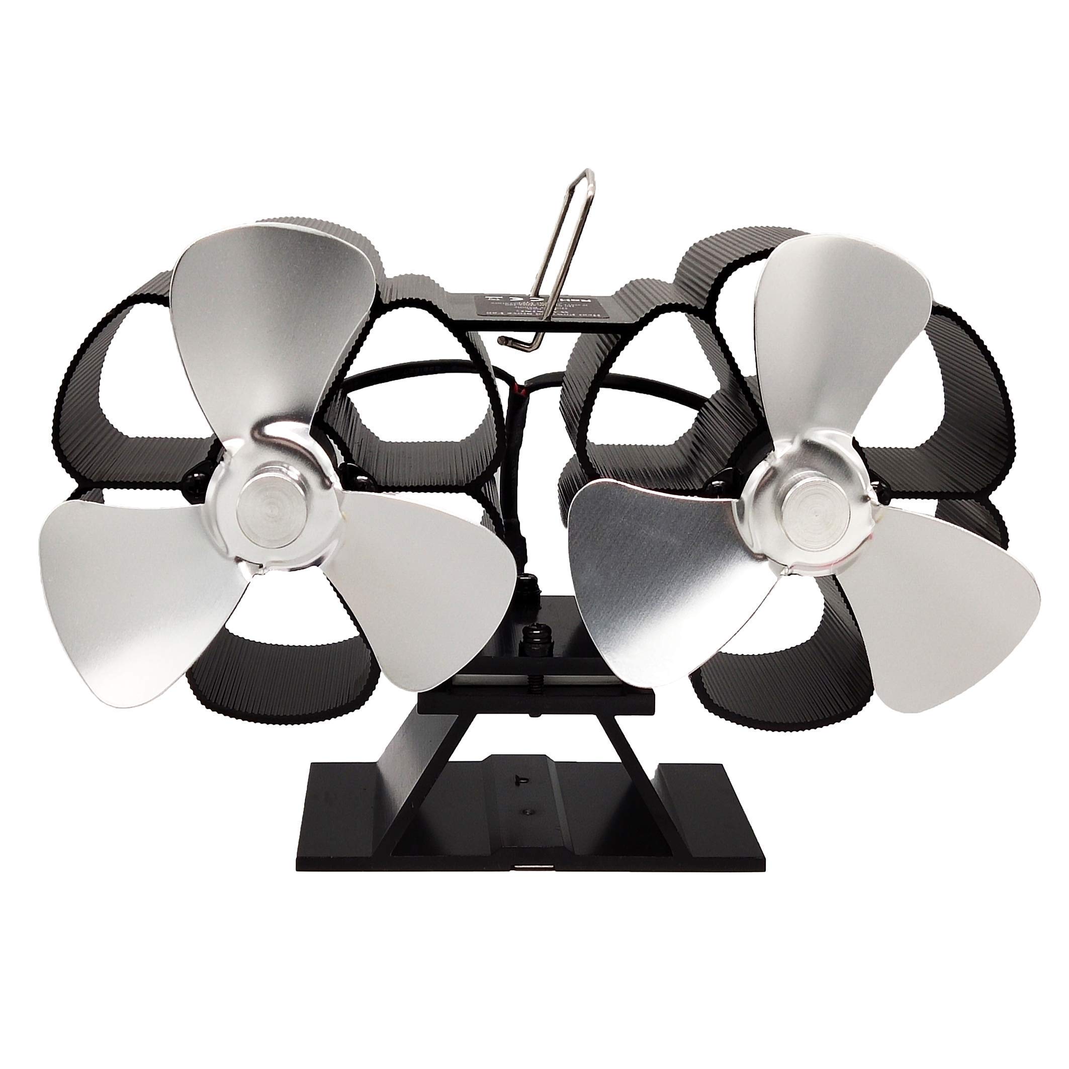 Ventilatore per Stufa a Legna, Ventilatore per Camino Silenzioso con 6 Lame, Ventilatore per Protezione Ambientale Non Elettrico a Riscaldamento, per caminetto a Legna, distribuzio