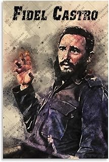 LAIRIBA Politiker Fidel_Castro Ölgemälde-Stil, Leinwandposter, Wandkunst, Dekoration, Wohnzimmer, Schlafzimmer, Dekoration, Poster, 30 x 45 cm, ungerahmter Stil