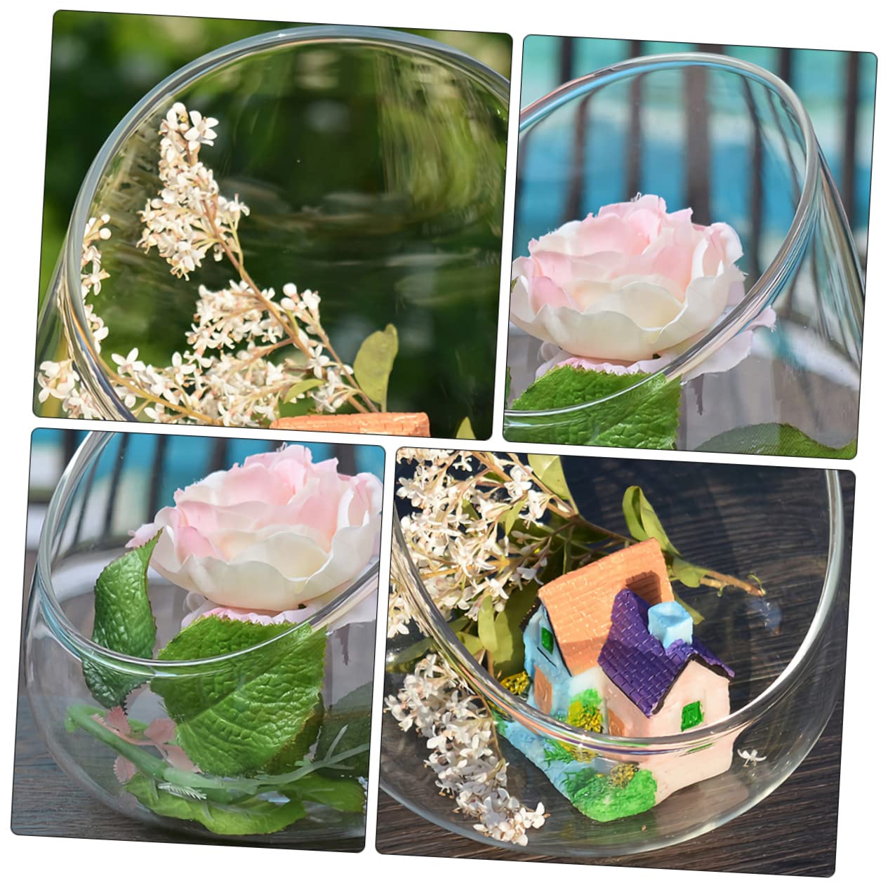 Terrarium Suspendu En Verre - Lot De 2 - 10x10x10 Cm - Pour Plantes épiphytes, Succulentes, Déco D'intérieur