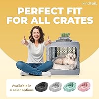 Vista 6 de KindTail Small Orthopedic Dog and Cat Bed - Faux Fur Luxury Cuddler for Pets Under 15 lbs, Comfortable Waterproof Material with Nylon Base - 20" x