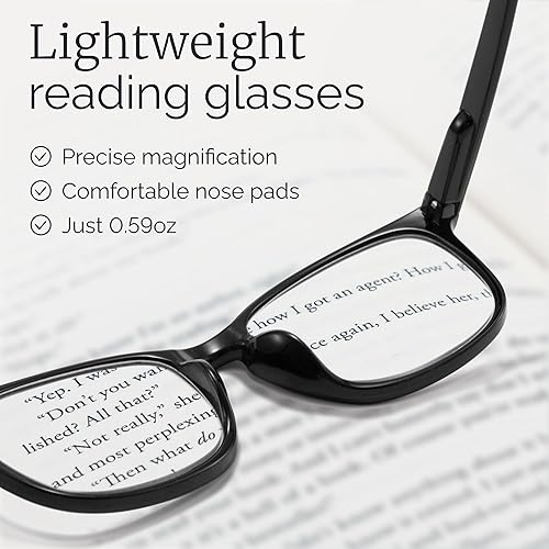 Miniatura 5 de CCVOO Paquete de 5 lentes de lectura con bloqueo de luz azul con funda, filtro de rayos UVdeslumbramiento, para lectura de computadora, anteojos