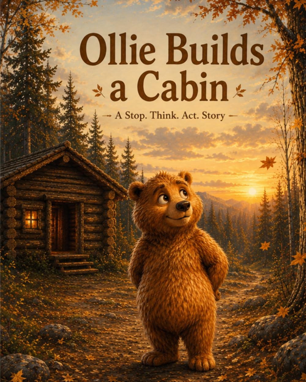 OLLIE BUILDS A CABIN: A STOP THINK ACT STORY (The Ollie Collection of Short Stories)