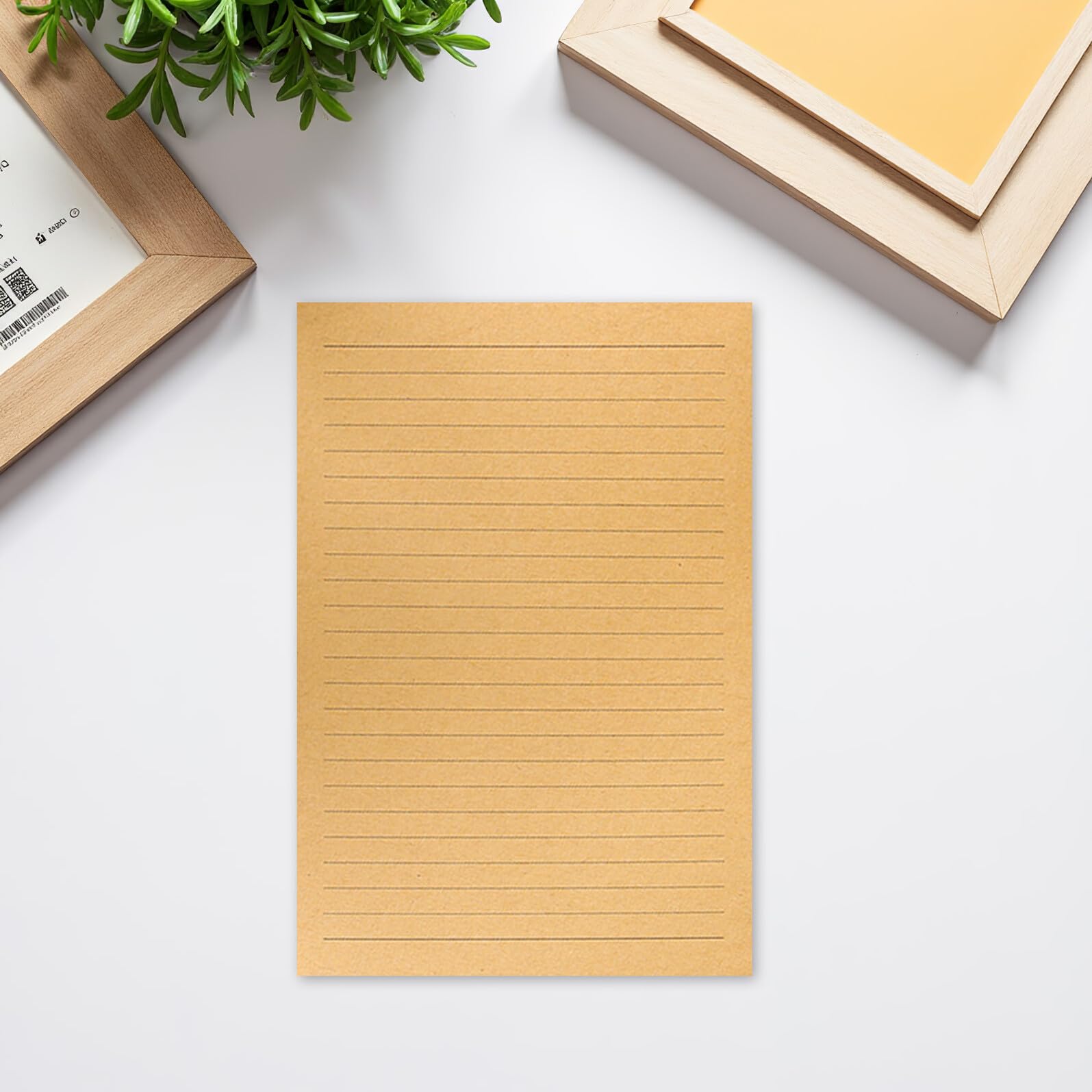 NUOBESTY 300foglio Carta da Lettere Vintage Righe per Appunti Poesie e Lettere Retrò Cancelleria Kraft per Ufficio e Artigianato