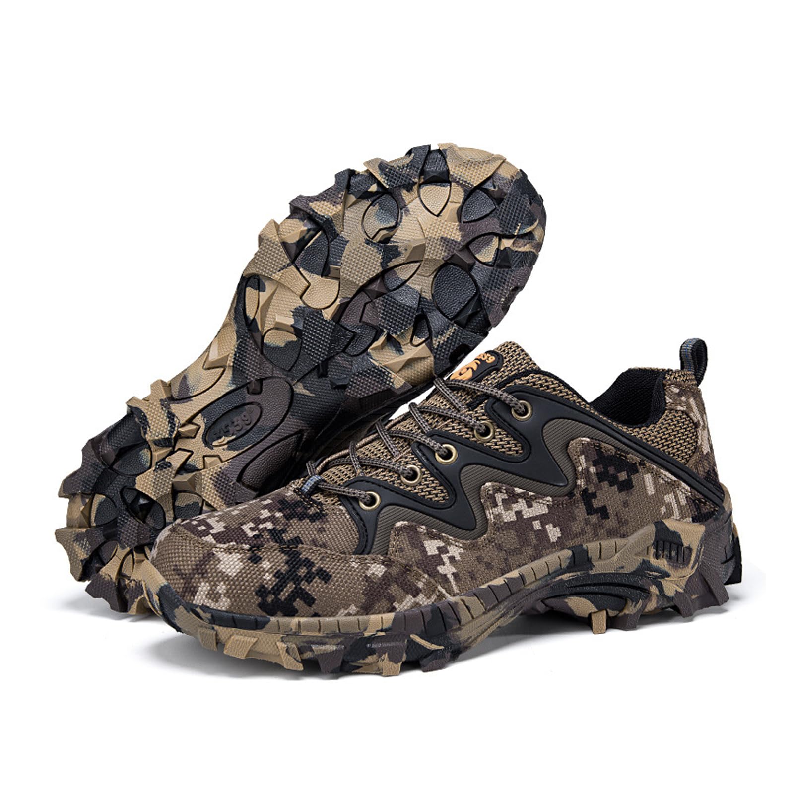 Hixingo Chaussures de Randonnée Homme Femmes, Camouflage Chaussure Randonnée Plein Air, Antidérapant Respirant Baskets de Marche