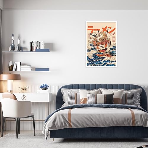 Miniatura 5 de Trendy The Great Ramen Off Kanagawa - Arte de pared divertido Japón comida bebida pósteres de lienzo asiático fideos sopa olas impresiones