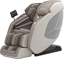 Real Relax 4D Massage Chair Full Body, Zero Gravity Recliner with Negative Ion Purification, Aromatherapy, 20 Auto Modes, Yoga Stretching, Touch Screen, Foot Rollers, Wireless Charger, PS5200 Brown