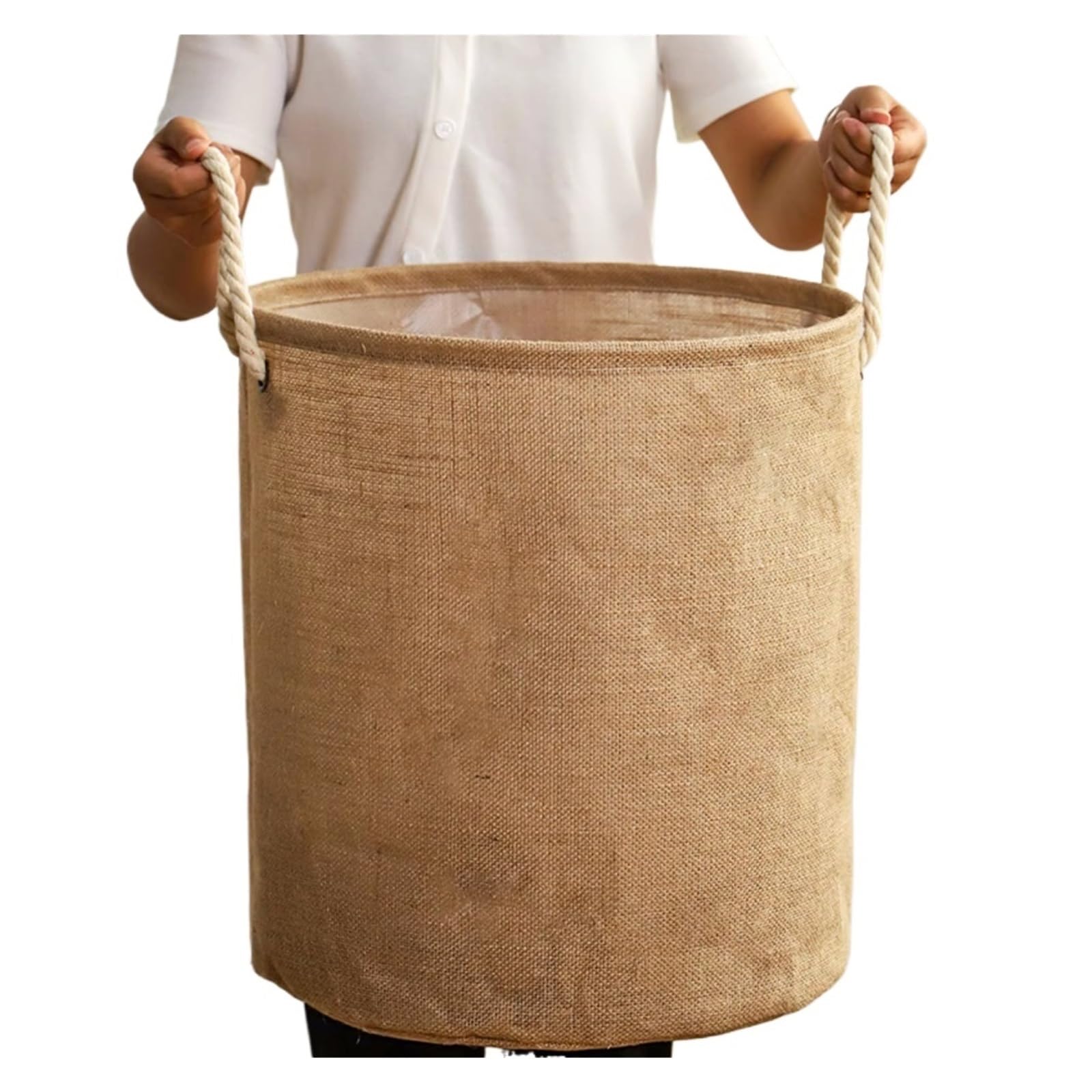 Cesto de Ropa Grande, cesto Independiente, cesto Alto Plegable con Asas extendidas para Ropa.