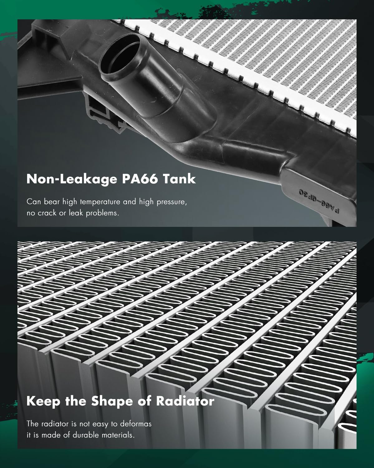 SCITOO Engine Coolant Radiator Assembly Replacement 2006-2010 for Mazda 5 2.3L Fit 2894;RF7N15200;LFB715200A;LFB715V11