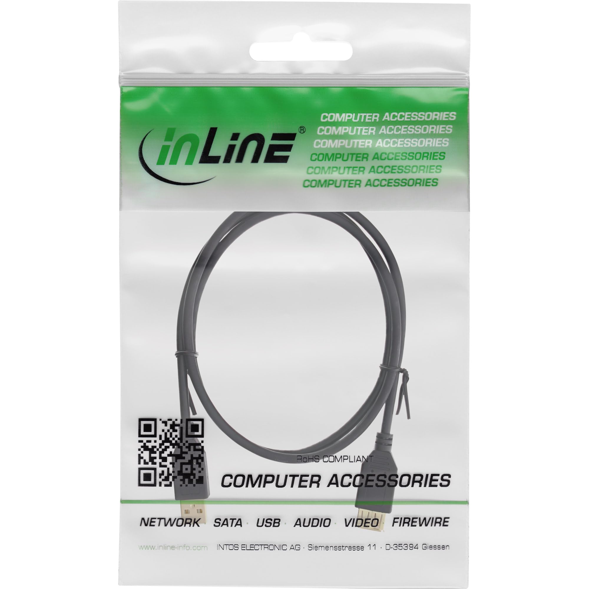 Cavo Prolunga USB 2.0 Aisens 1,8 Metri | Maschio-Femmina Tipo A | Adattatore Per Stampanti, Webcam, Console E Mouse | Colore Nero
