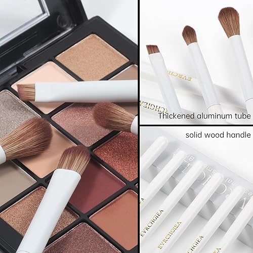 Miniatura 6 de Juego de brochas de maquillaje de ojos, 6 brochas de maquillaje profesionales para sombra de ojos para corrector de cejas, delineador de ojos,