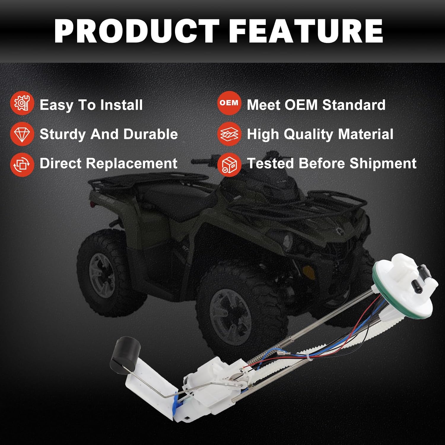 USTAR Fuel Pump Assembly Compatible with Can-Am Outlander DPS/L/LE/MAX/STD/XMR 450 500 570 EFI, Renegade XMR 570 EFI Replaces# 709000461 47-1029