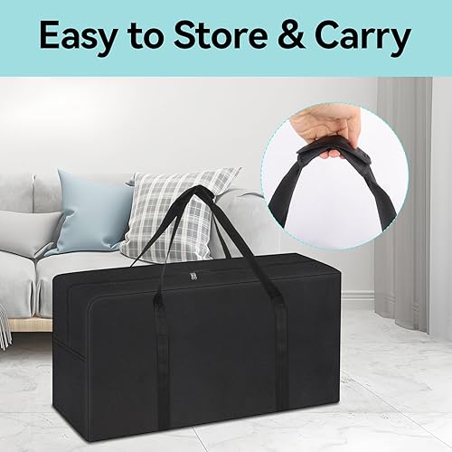 Miniatura 4 de Klmnop Bolsa de almacenamiento para sillas plegables de alta resistencia, tela Oxford 600D, funda de almacenamiento para silla grande con