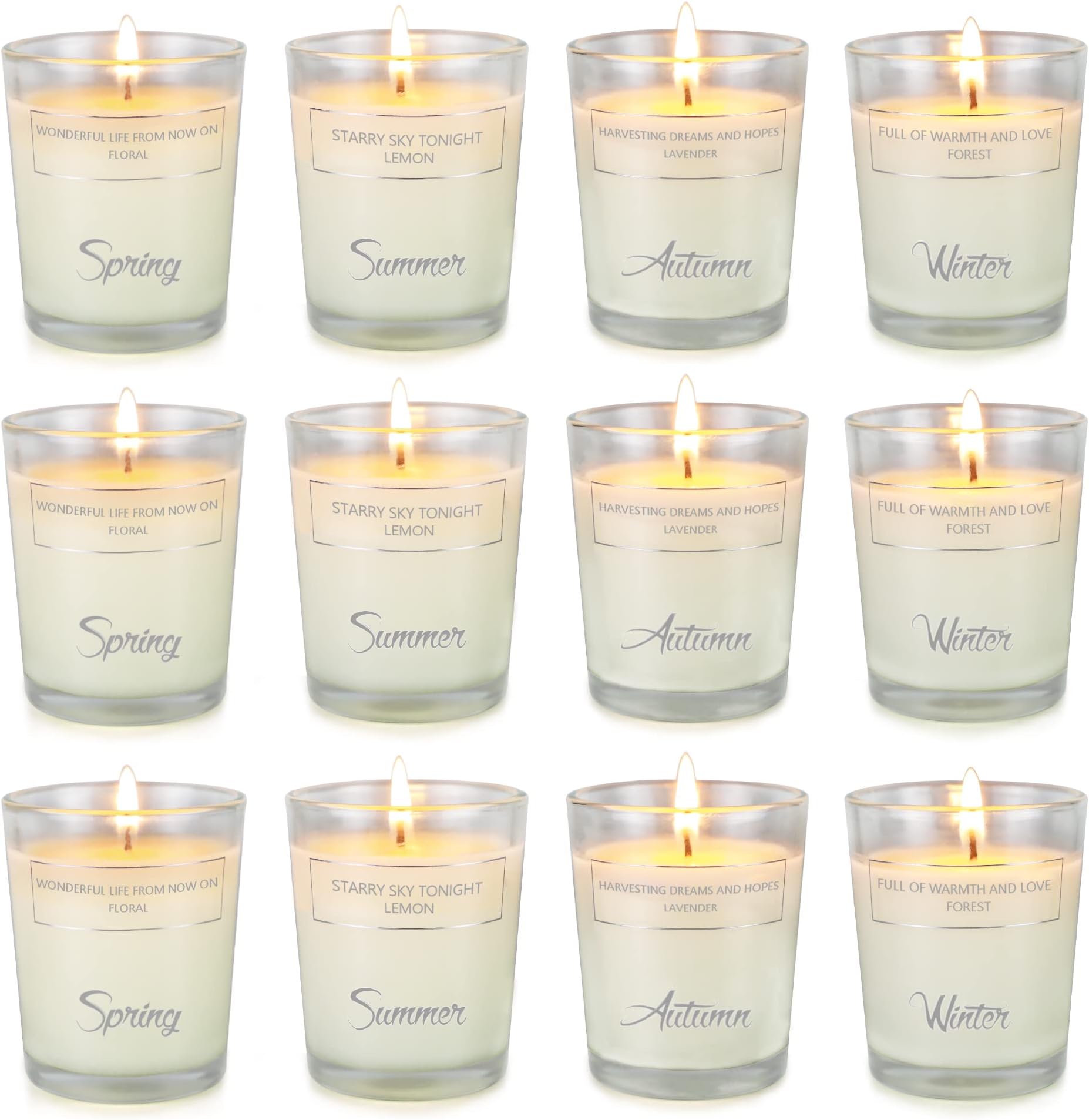 Candles for Home Scented,12 Pack Aromatherapy Candles Gifts Sets for Women Sister Best Friends Birthday|Mothers Day Gifts from Daughter| Lavender|Lemon |