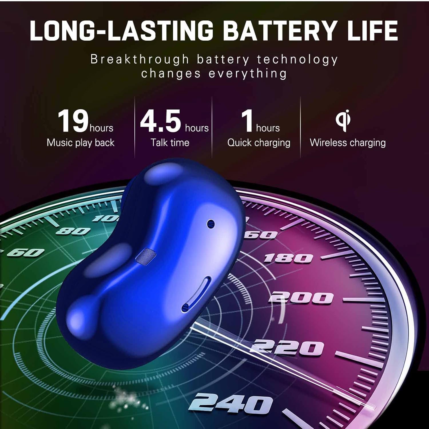 🔥 Cаѕhbасk uр tо 70% Urbanx Street Buds Live True Wireless Earbud Headphones for Samsung Galaxy S21 Ultra 5G - Wireless Earbuds w/Active Noise Cancelling - Blue (US Version with Warranty)