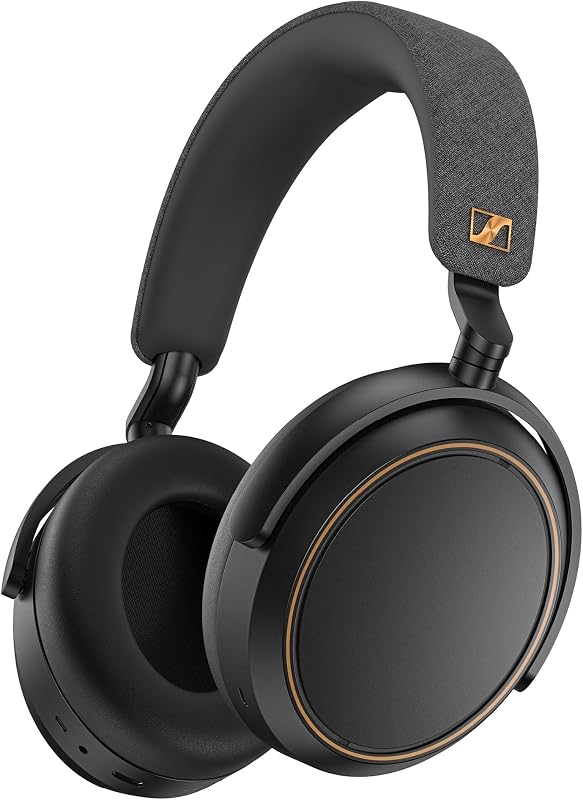 Consumer Audio Momentum 4 auriculares inalámbricos - Auriculares Bluetooth para llamadas nítidas con cancelación de ruido adaptativa, duración de la batería de 60 h, diseño ligero y plegable - Negro/Cobre