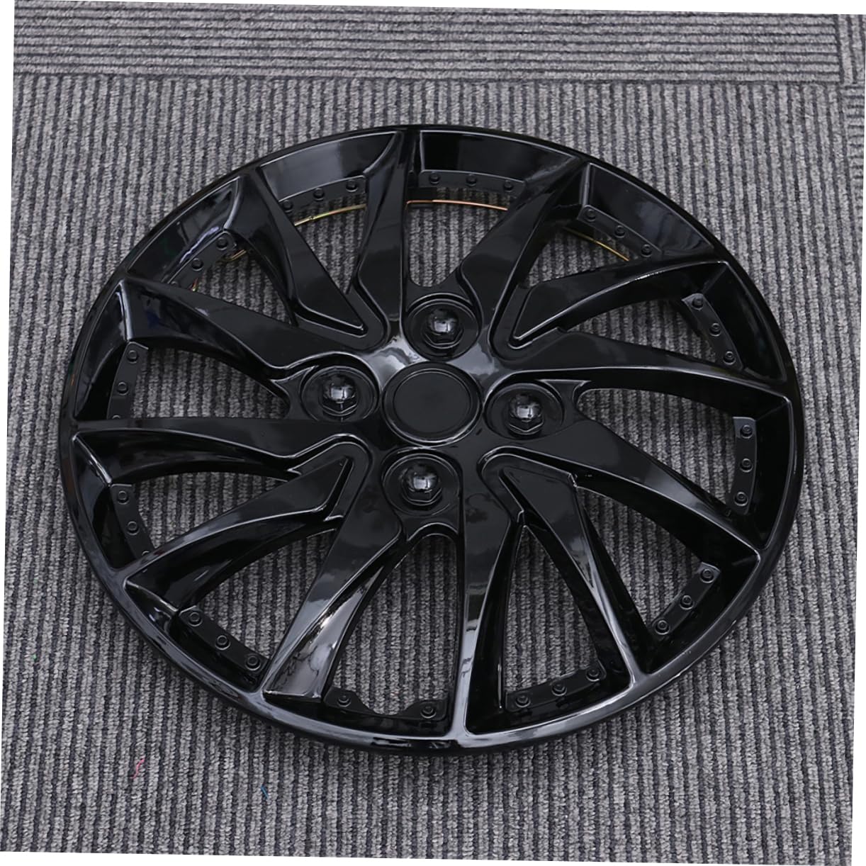 Copricerchio per Auto 14 Pollici in Plastica Nera Resistente All'usura 2 Pezzi Protezione Ruote, Stile Semplice e Moderno Adatto a Cerchi da Auto