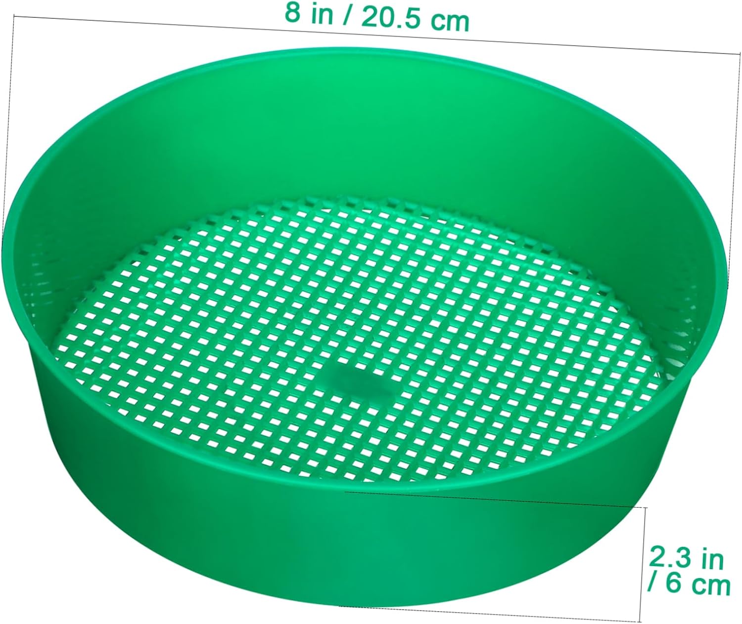 2pcs Plastic Garden Sieve Tool Mesh Riddle for Sifting Soil and Stones Lightweight Gardening Equipment for Balcony and Park Use Green Color Deviation