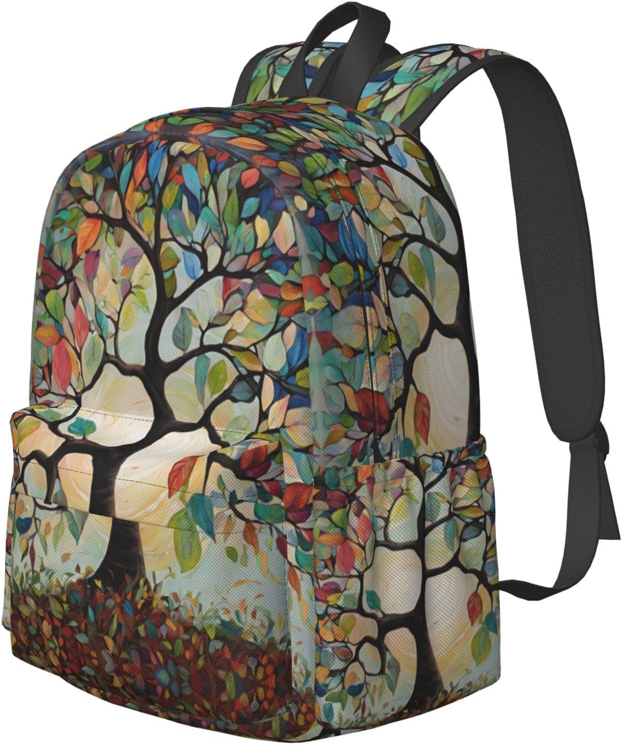 17 inch Backpack Vintage Tree Life Laptop Backpack School Bookbag Shoulder Bag Casual Daypack