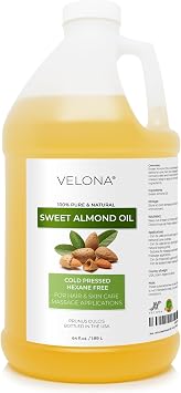 velona Sweet Almond Oil - 64 fl oz, Cold Pressed