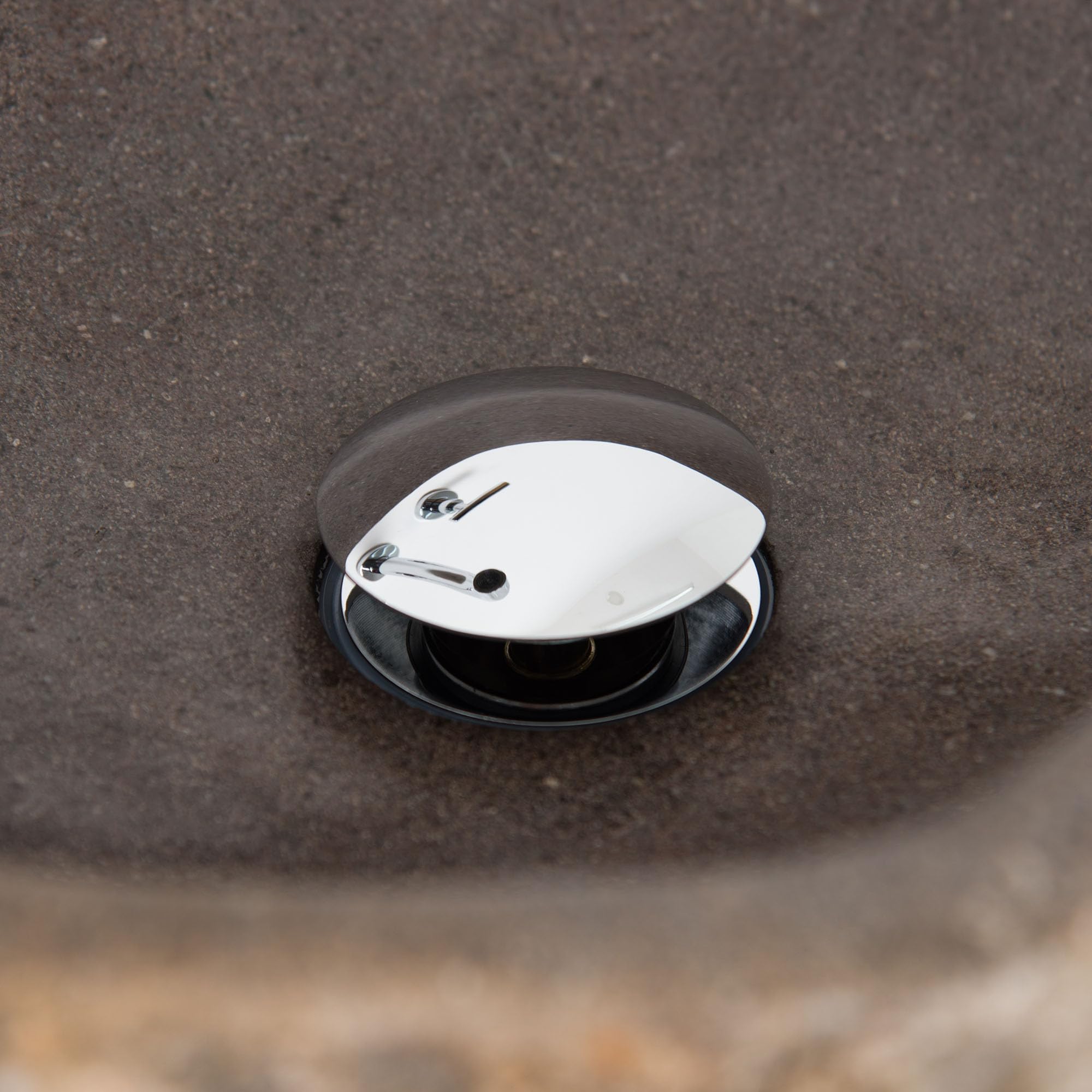 Válvula de desagüe de 120 mm sin rebosadero para lavabo y lavabo, sistema de desagüe universal cromado, incluye juntas para lavabos de todo tipo