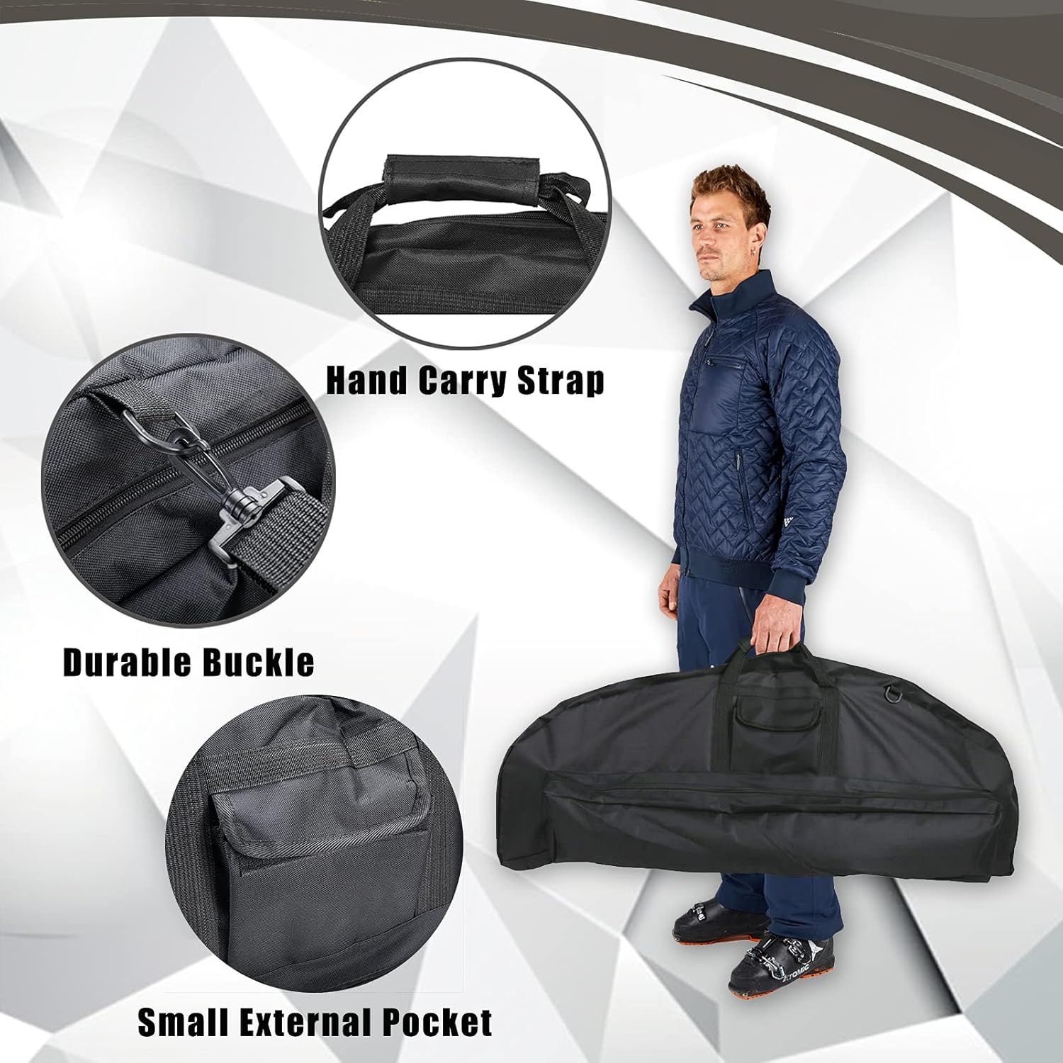 SearQing Compound Bow Case Soft Archery Bow Case Compound Bow Carry Bag Black Archery Bow Case Outdoor Portable Universal Takedown Bow Holder : Sports & Outdoors