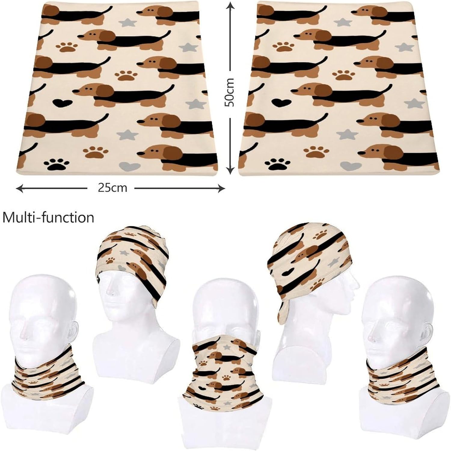 Dog Neck Gaiter Breathable & Moisture-Wicking Face Mask Bandana Balaclava Sun Protection Face Cover Scarf Lightweight Seamless Design for Outdoor Sports Hiking Fishing Cycling