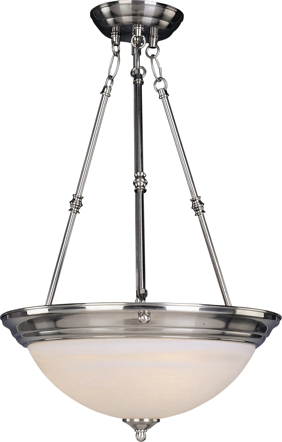 Maxim Lighting Essentials 3-Light Pendant Light | Satin Nickel Finish | Transitional Pendant Light | Ideal for Kitchen Islands & Dining Rooms | Dimmable | 5845MRSN