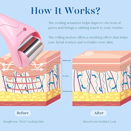 Miniatura 17 de BAIMEI IcyMe - Rodillo de hielo para cara y juego de herramientas faciales Gua Sha, rodillo facial de hielo que reduce la hinchazón, alivia las Rosa