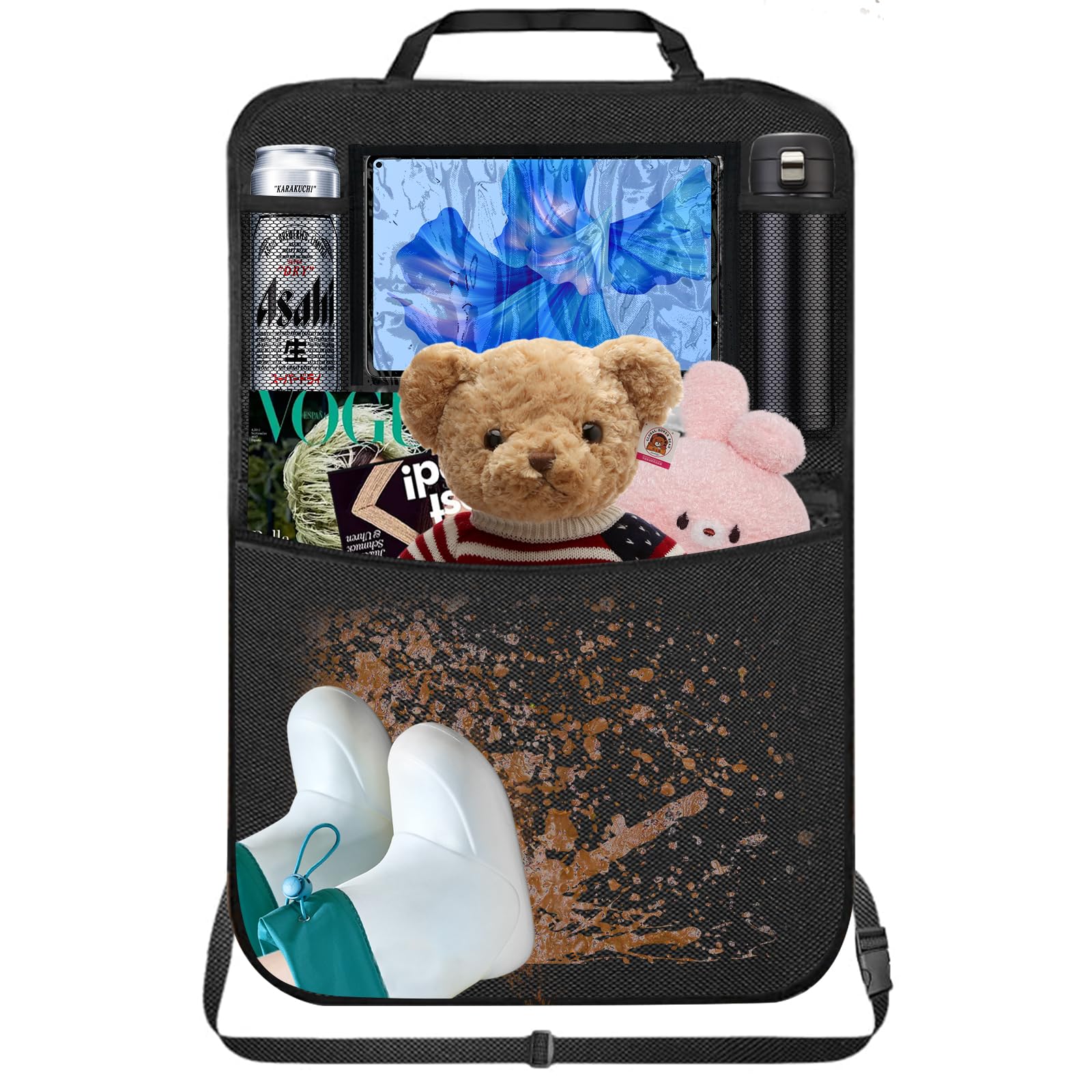 Protezione Schienale Auto Con Organizer | Tessuto Oxford Impermeabile | Scomparto Tablet | Per Bambini E Animali - Foto 3