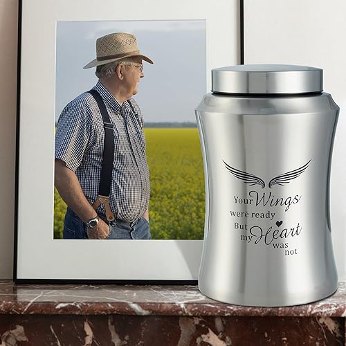 Miniatura 6 de LINES ARTE Urnas grandes para cenizas hombres adultos, urnas de rosa roja para cenizas humanas adultas de hasta 220 libras, urnas de cremación