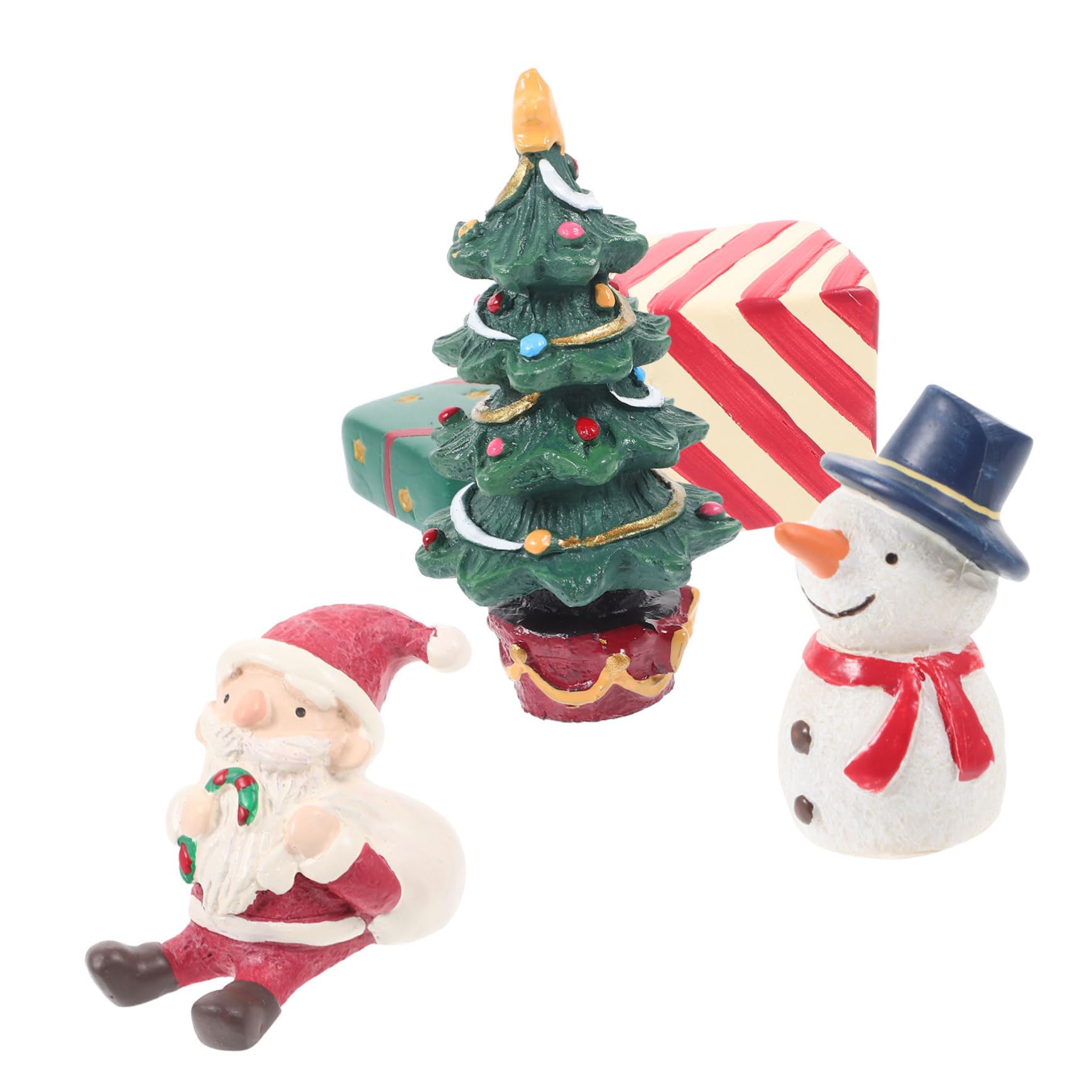 Adornos de paisaje navideño de escritorio con figuras de Navidad KONTONTY