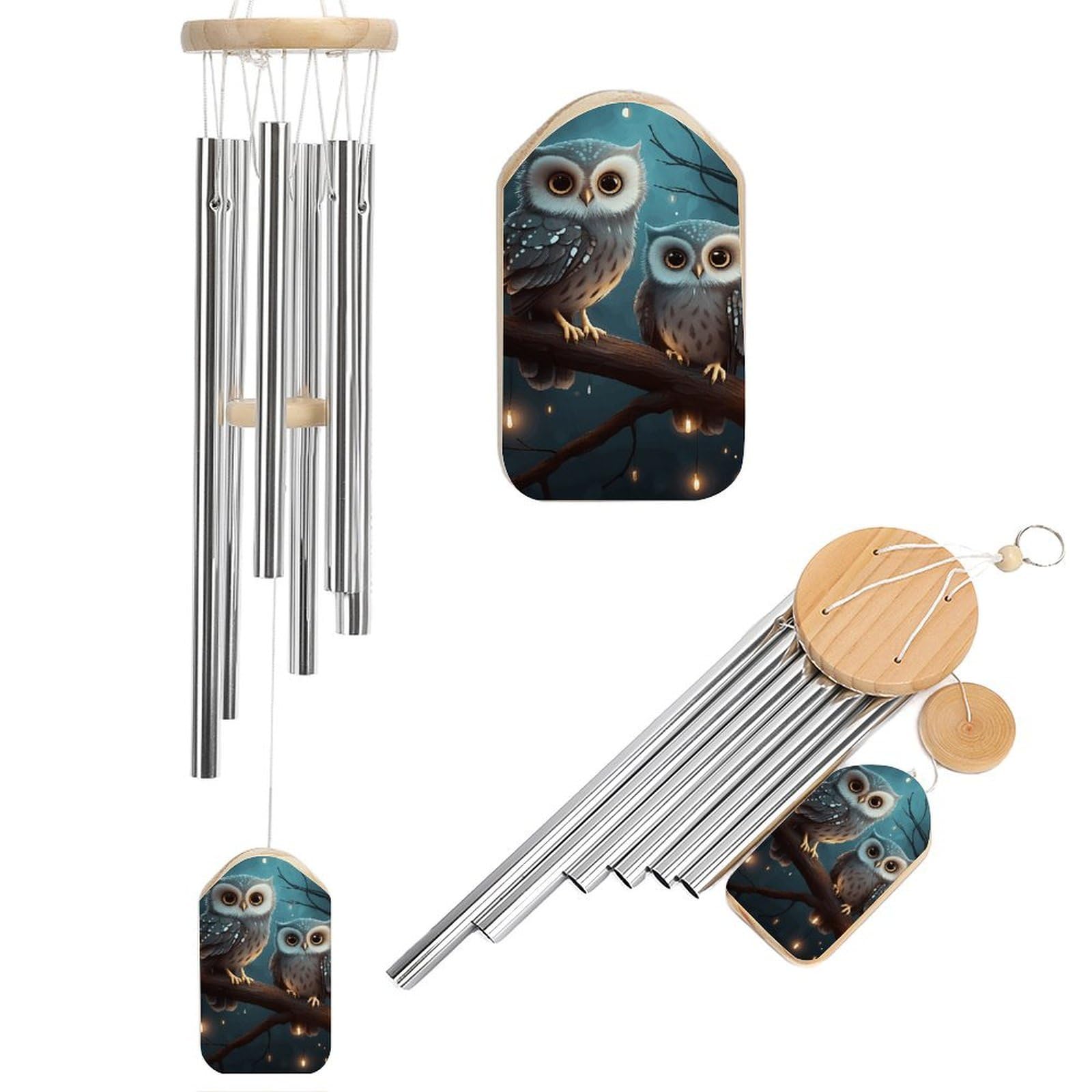 Carillon commémoratif hibou pour sublimer l'ambiance de votre balcon ou terrasse