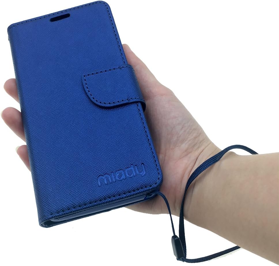 Miady BLU Advance 5.0 case, PU Leather Wallet Case ONLY for BLU Advance 5.0 Phone - Black