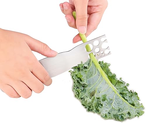 Miniatura 2 de Pelador de hierbas de hoja de acero inoxidable, col rizada LooseLeaf, acelga, col rizada y pelador de hierbas de cocina