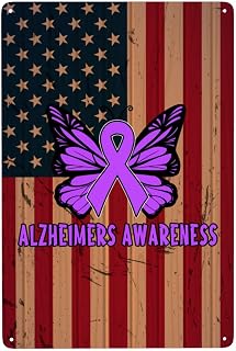 Alzheimers Awareness Sleek Metal Wall Decor 8x12 In Iron Art Contemporary Living Spaces Indoor Outdoor1