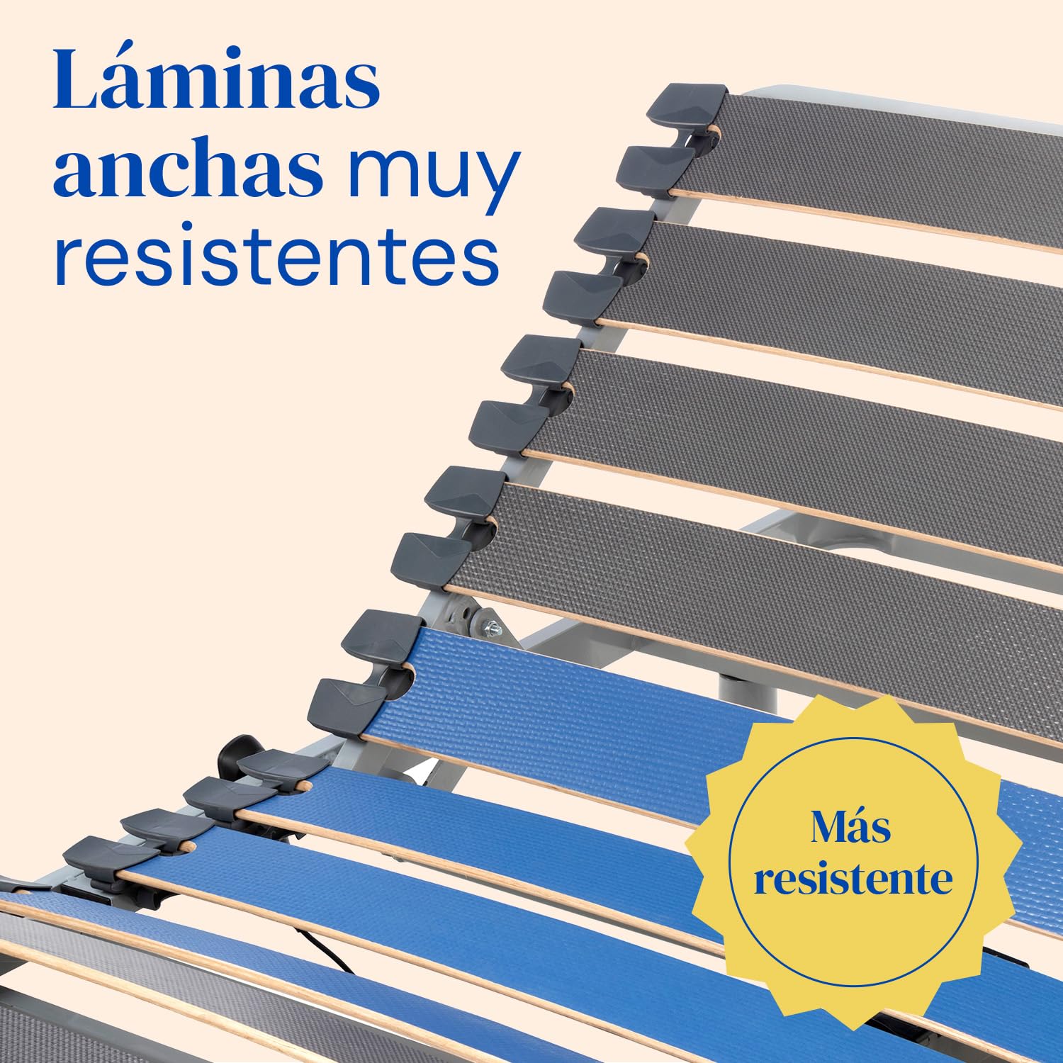 Geriafy - Cama Articulada Eléctrica Reforzada con Patas Regulables | Barandillas abatibles Resistentes (90x190 cm, Mando Inalámbrico)