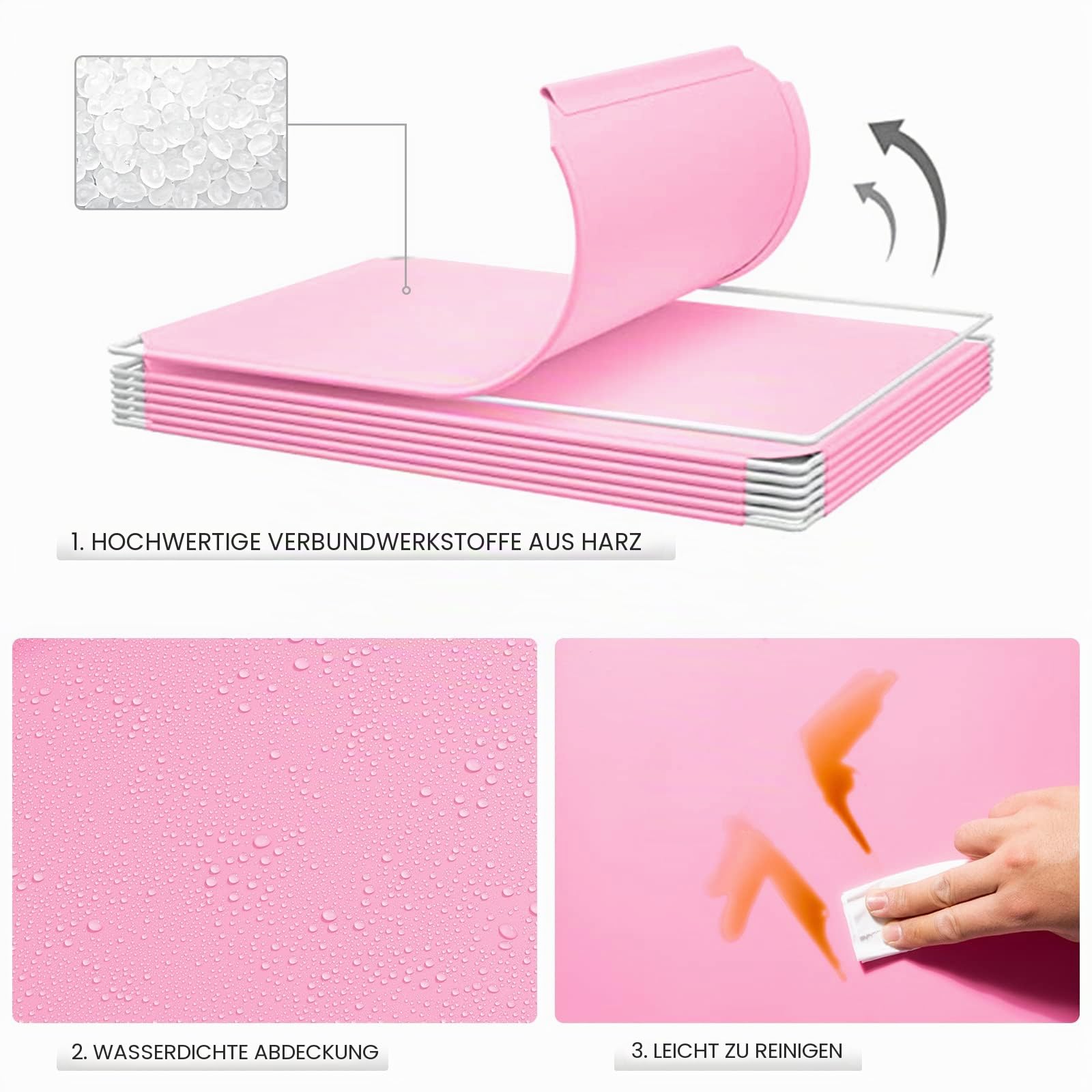 BRIAN & DANY Erweiterbares Kinderregal Kinder Kleiderschrank Stufenregal Bücherregal mit Türen & 2 Aufhängern, Tiefere Fächer als Normal (45 cm vs. 35 cm), 110 x 47 x 147 cm, Rosa