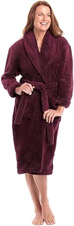 Alexander Del Rossa Fluffy Robe, Fuzzy Robe for Women, Warm Soft Fluffy ...