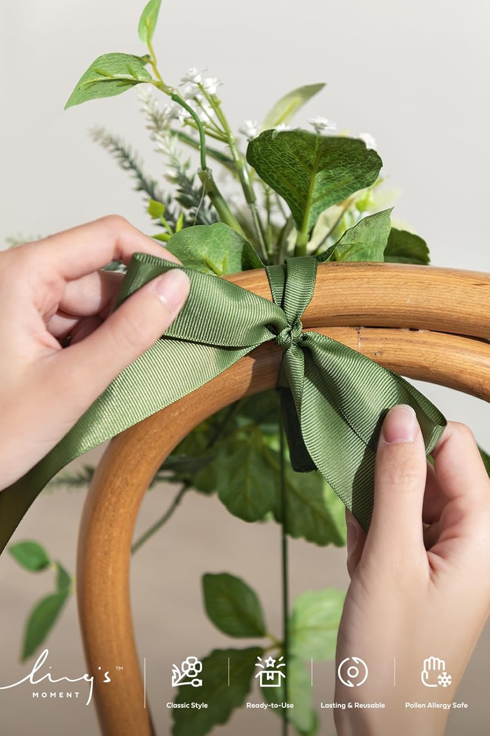 Ling's moment 8pcs Wedding Artificial Aisle Pew Flowers Chair Decorations Arrangements with Chiffon Ribbons Burnt Orange for Ceremony Chair Back Floral Decor Reception Church Party Outdoor