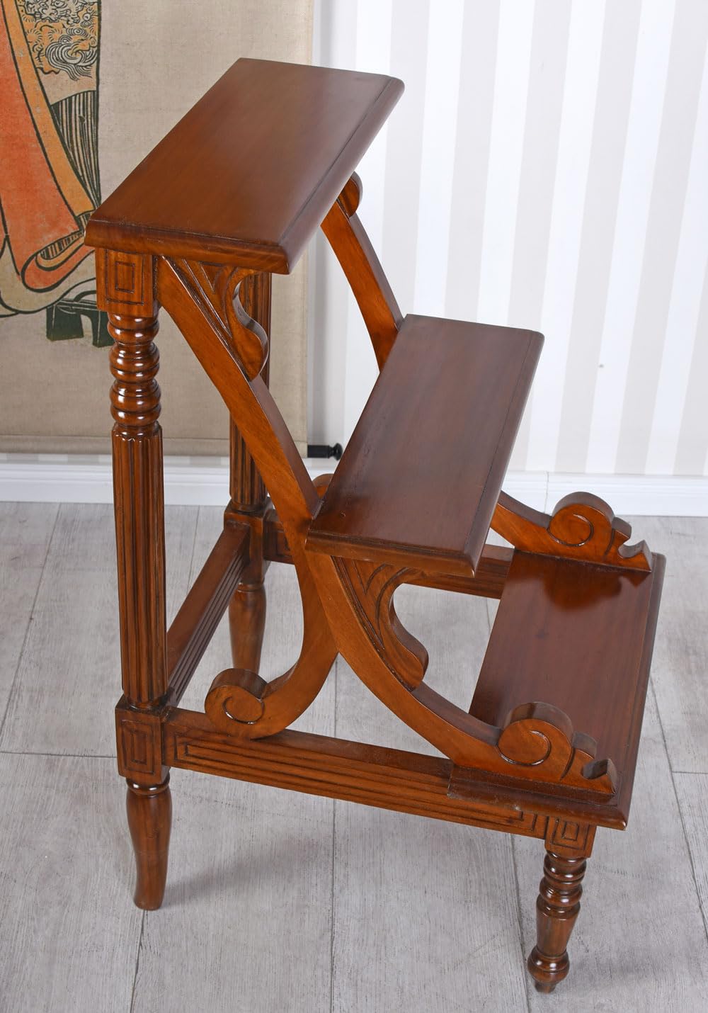 Silla De Escalera Antigua Antigua - Silla De Escalera De