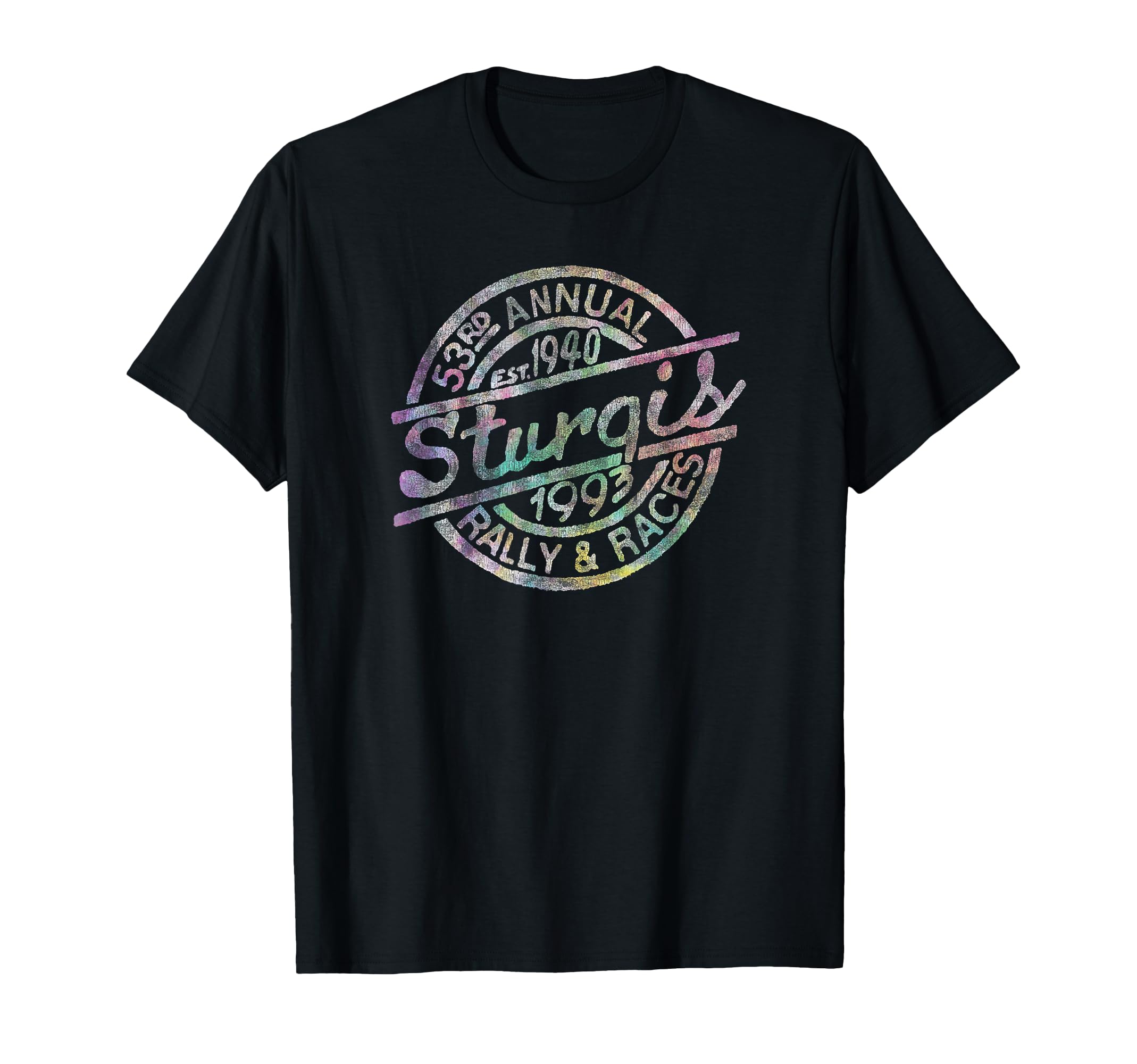 Trendy Rainbow 53rd Annual Sturgis Rally & Races 1993 T-Shirt