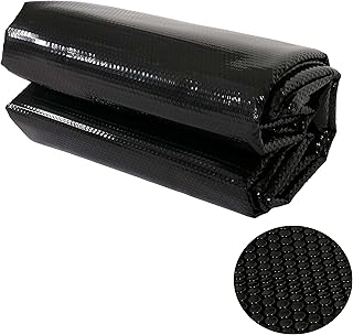Lona térmica para piscina, cubierta solar, grosor 400 µm, redonda, 4,57 m, color negro