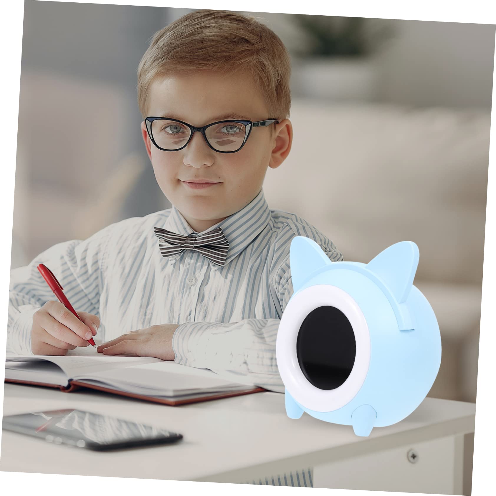 Sosoport Kinder Digitaler Wecker mit Nachtlicht aus Kunststoff Blau