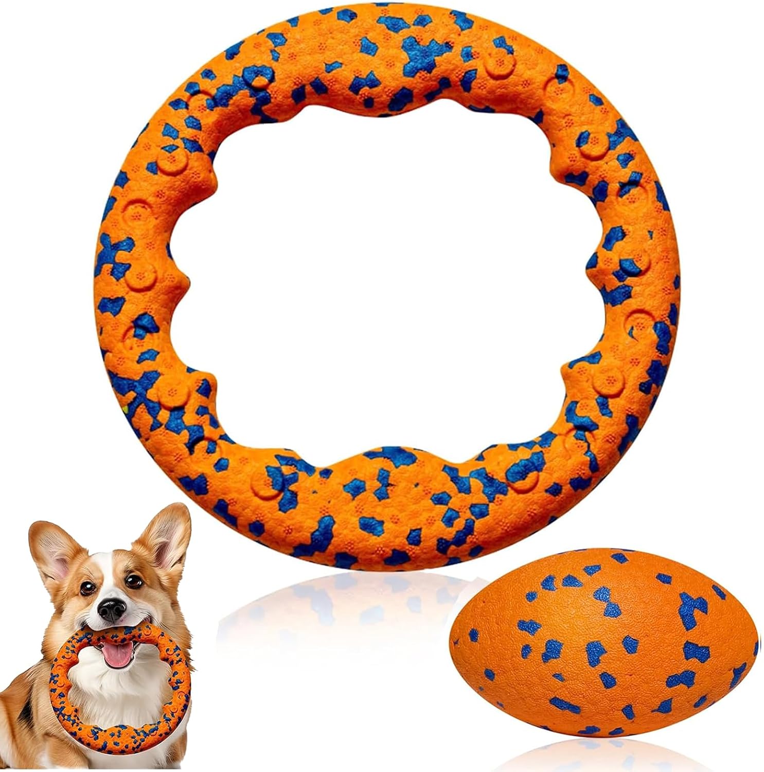 (-40%) Oniissy 2er Pack Hundeball und Ring für Hunde Unzerstörbar Hundespielzeug