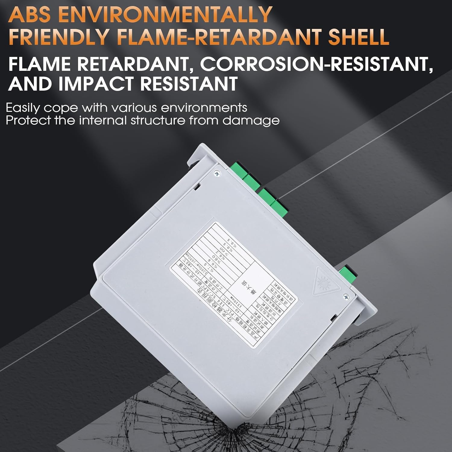 4-Pack SCAPC PLC Fiber Optic Splitter 1x4 Cassette Card Inserting, Optic Fiber Splitter for Home Wiring, LAN, Network Rooms, Fiber Distribution Box