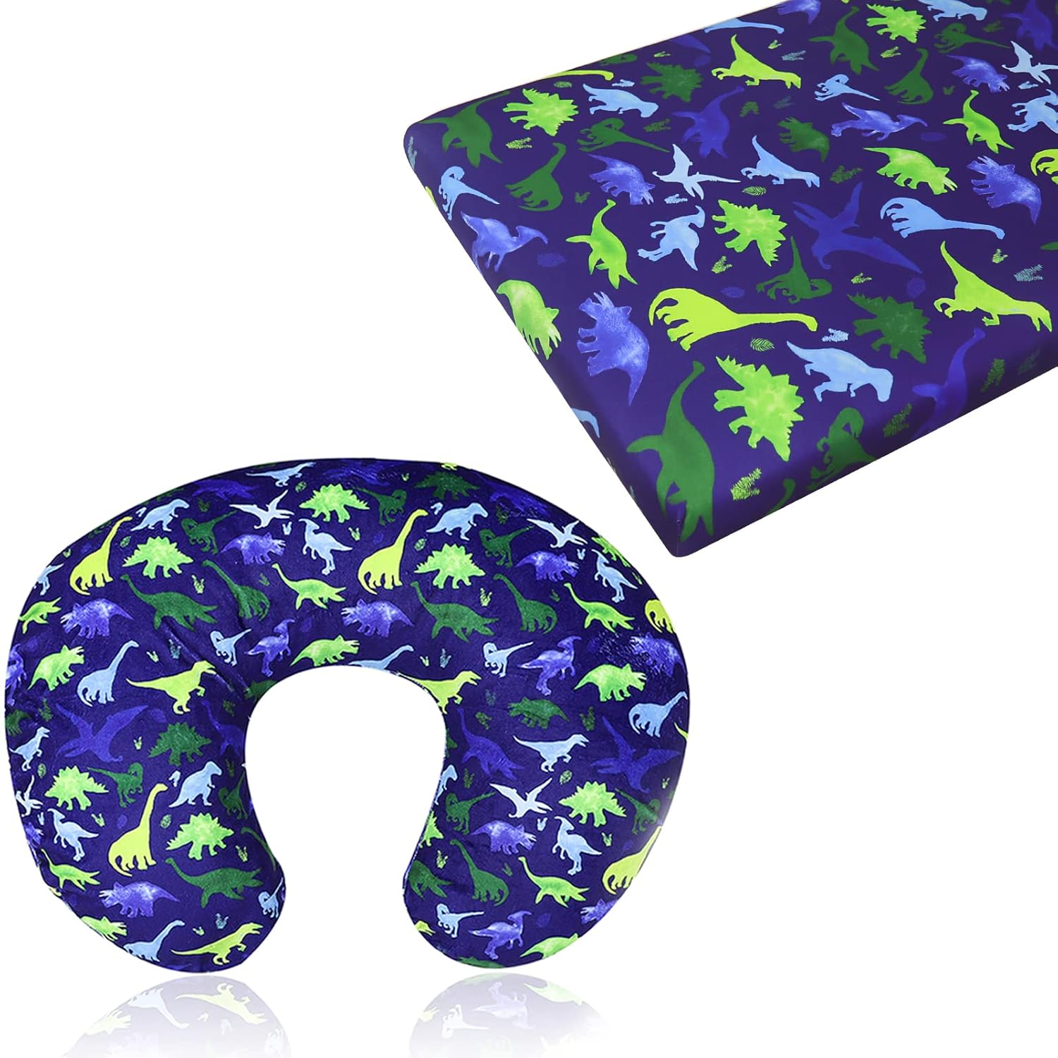 TANOFAR Pack N Play Sheets & Feeding Pillow Cover Boys