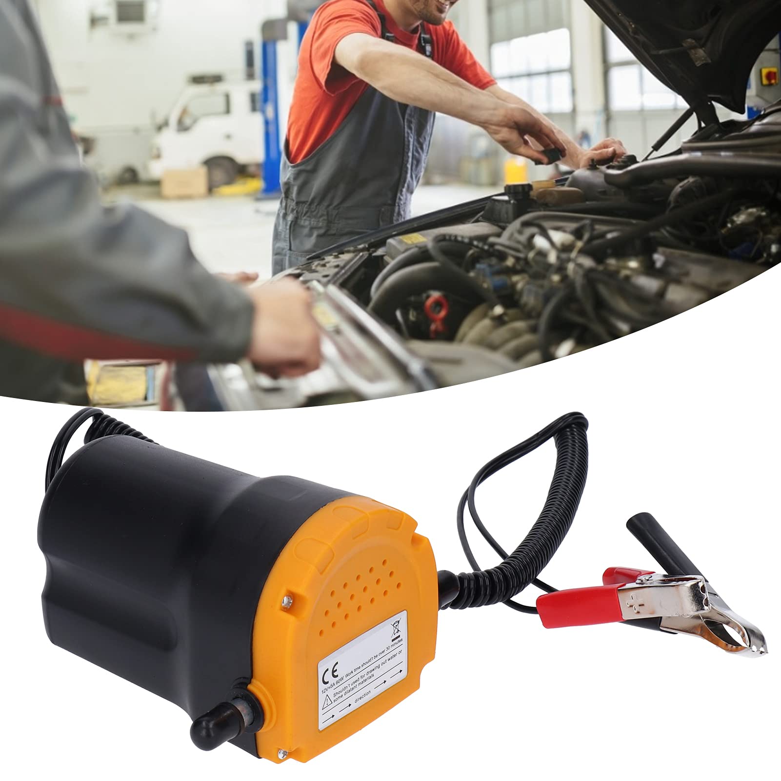 Pompa 'olio del motore 'auto, pompa 'olio di innesco di auto -alluminio con involucro ABS, pompa 'olio di auto -priming elettrico, pompa di aspirazione per il trasferimento del