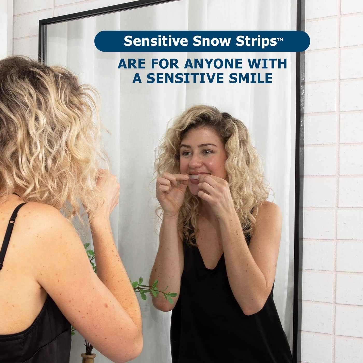 Snow Sensitive Magic Strips - Safe for Enamel Dissolving Teeth Whitening Strips - Mess-Free Portable Teeth Whitener for Oral Care with Lavender & Mint Flavor, Whitening Strips for Teeth, (28 Strips)